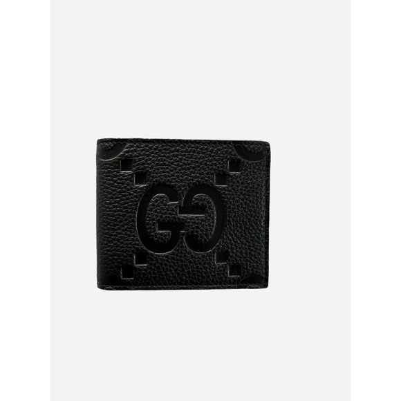 Gucci Black Jumbo GG Leather Wallet - Picture 1 of 4
